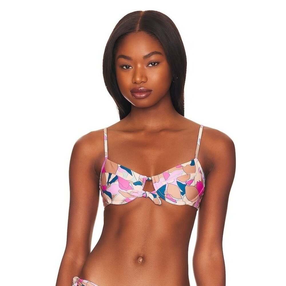 L*Space LSPACE x Revolve Rose Bikini Top Women's Small Sundazed Floral Eco Chic